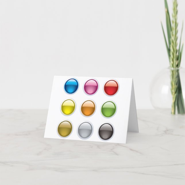 Juego de tarjetas de notas de botones de color (Subido por el creador)