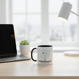 Juego de tazas de codificación Tech Brain