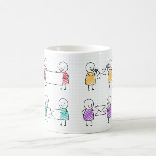 Juego de tazas para café con micrófono de mano