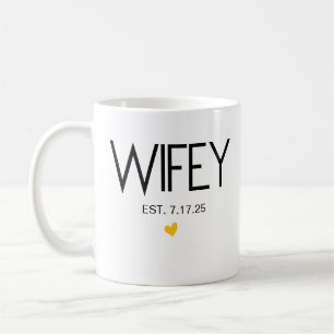 Juego de tazas Wifey Hubby Est • Tazas para pareja