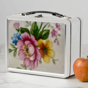 Juego de té Bouquet Floral Caja de Metal
