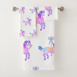 Juego de toalla de baño Carousel Pony