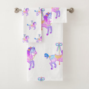 Juego de toalla de baño Carousel Pony
