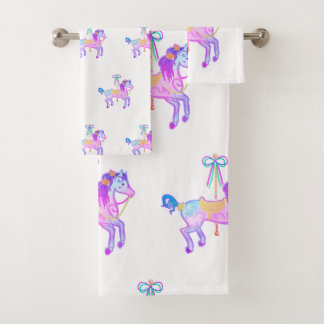 Juego de toalla de baño Carousel Pony