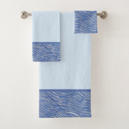 Juego de toalla de baño con guarnecido de patrón d