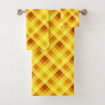 Juego De Toalla De Baño Con Tejido Amarillo Y Amar