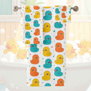 Juego de toalla de baño de pato de goma para bebé