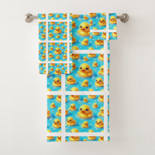 Juego de toalla de baño de pato de goma para bebés