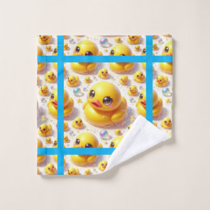 Juego de toalla de baño de pato de goma para bebés