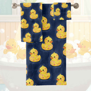 Juego de toalla de baño de pato de goma para bebés