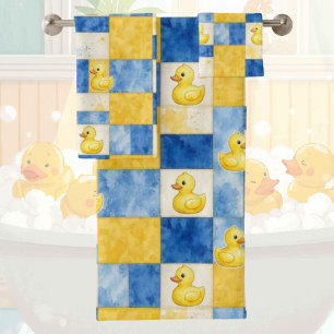 Juego de toalla de baño de pato de goma para bebés