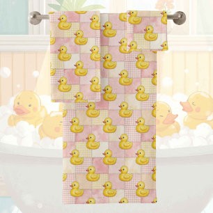 Juego de toalla de baño de pato de goma para bebés