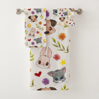 Juego de toalla de baño para mascotas bebé lindo a