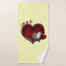 Juego de toallas amarillas para el corazón mágico