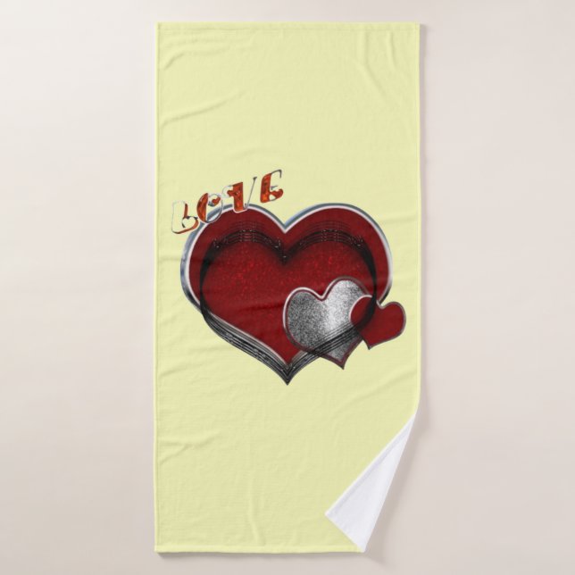 Juego de toallas amarillas para el corazón mágico (Toalla de baño)