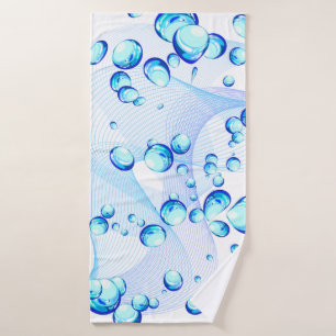 Juego de toallas azules y suds brillante