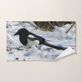 Juego de toallas Black Billed Rocky Mountain Magpi