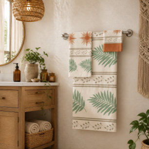 Juego de toallas botánicas Boho Geo
