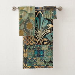 juego de toallas con diseño Art Déco