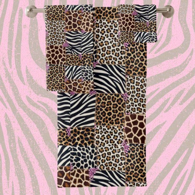 Juego de toallas con estampado de animales african (Subido por el creador)
