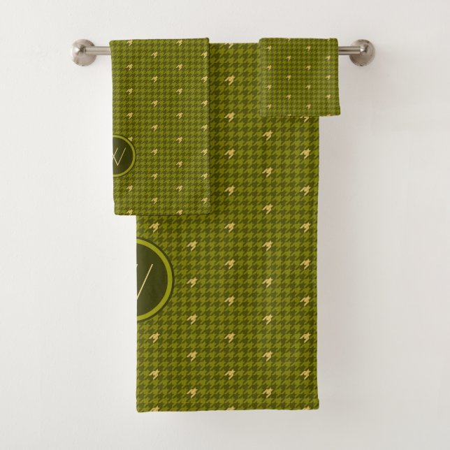 Juego de toallas con estampado de dientes de perro (In situ)
