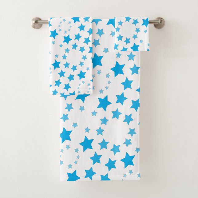 Juego de toallas con estampado de estrella azul so (In situ)