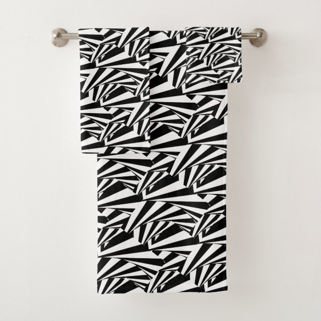 Juego de toallas con remolinos abstractos modernos (In situ)