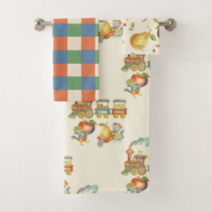 Juego de toallas Cute Bird Apple Train