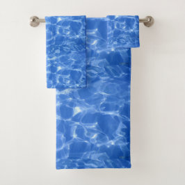 Juego de toallas de agua de océano azul