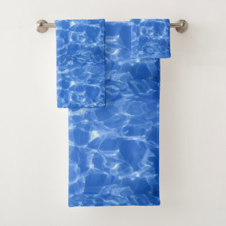 Juego de toallas de agua de océano azul