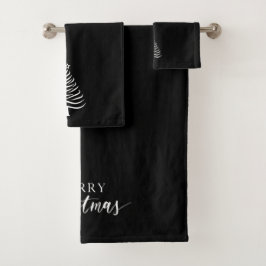 Juego de toallas de árbol de Navidad minimalista n