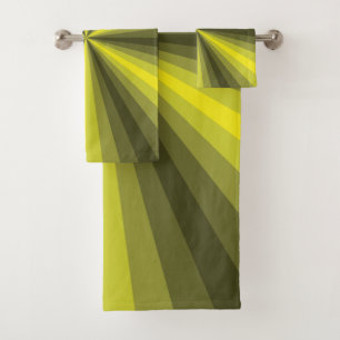 Juego de toallas de baño amarillo con iluminación 