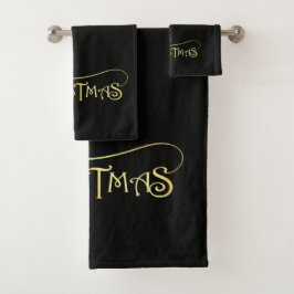 Juego de toallas de baño Black & Gold