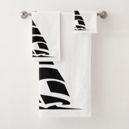 Juego de toallas de baño " Black SailBoat "