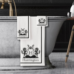 Juego de toallas de baño blancas con cresta de cab