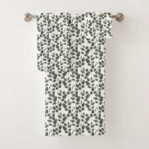 Juego de toallas de baño botánico Eucalyptus Green