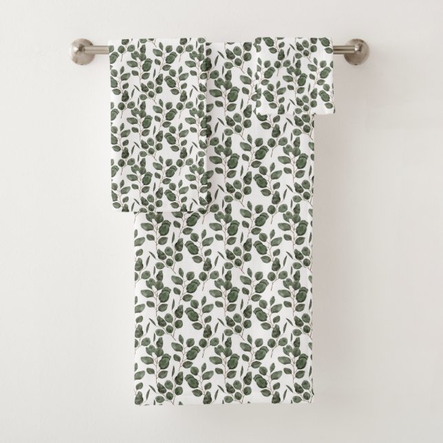 Juego de toallas de baño botánico Eucalyptus Green (In situ)