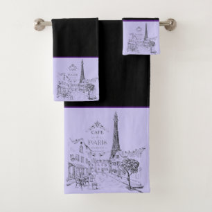 Juego de toallas de baño Cafe Paris