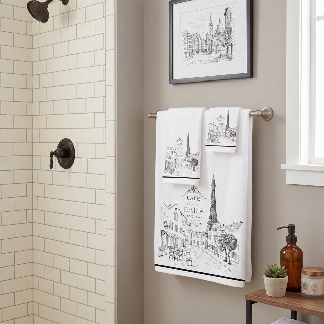 Juego de toallas de baño Cafe Paris (Subido por el creador)
