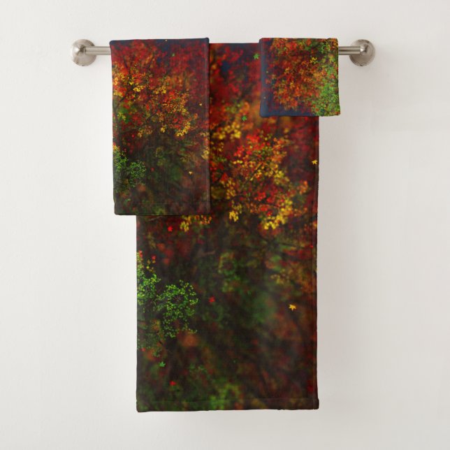 Juego de toallas de baño con arco iris en caída (In situ)