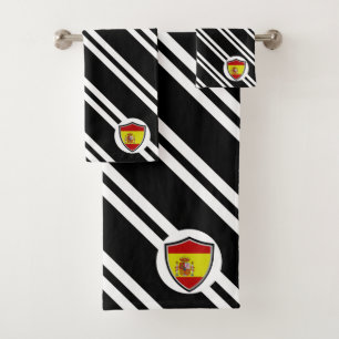 Juego de toallas de baño con bandera azul