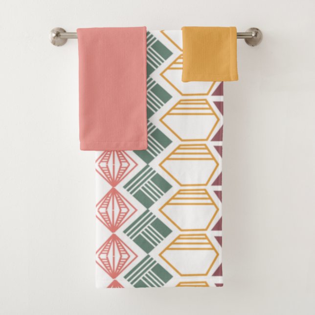 Juego de toallas de baño con estampado boho (In situ)