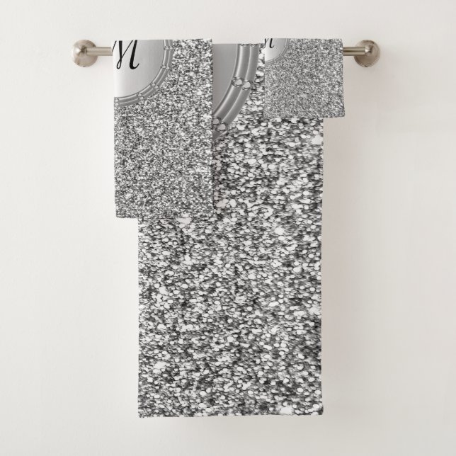 Juego de toallas de baño con marco Purpurina plate (In situ)