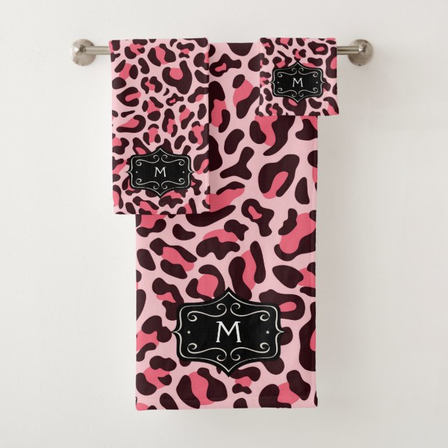 Juego de toallas de baño con monograma de estampad (In situ)