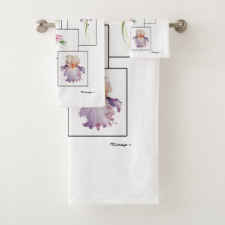 Juego de toallas de baño con ramillete floral