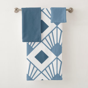 Juego de toallas de baño con ventiladores Art Deco