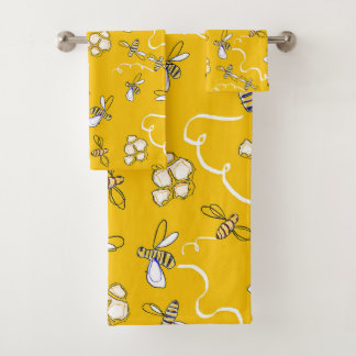 Juego de toallas de baño de abejas melíferas