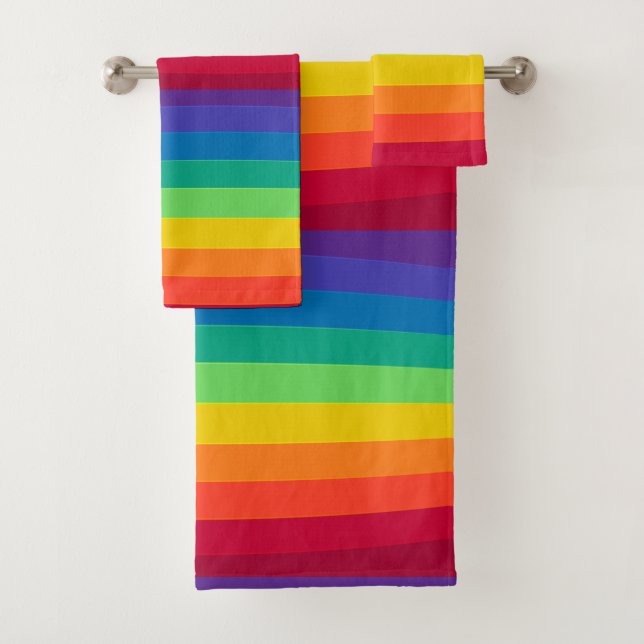 Juego de toallas de baño de arcoíris (In situ)