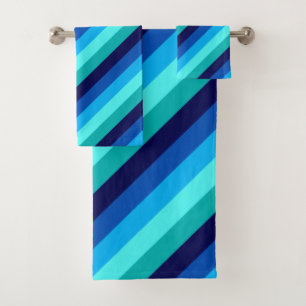 Juego De Toallas De Baño De Banda Verde azulada Az