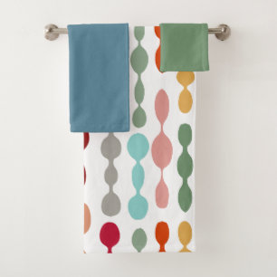 Juego de toallas de baño de barbillas decorativas